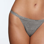 Supima® Cotton String Thong Heather Grey