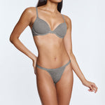 Supima® Cotton String Thong Heather Grey