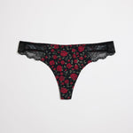 Smooth Lace Thong Wild Rose