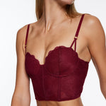 Lace Corset Top Black Cherry