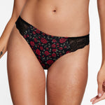 Smooth Lace Thong Wild Rose