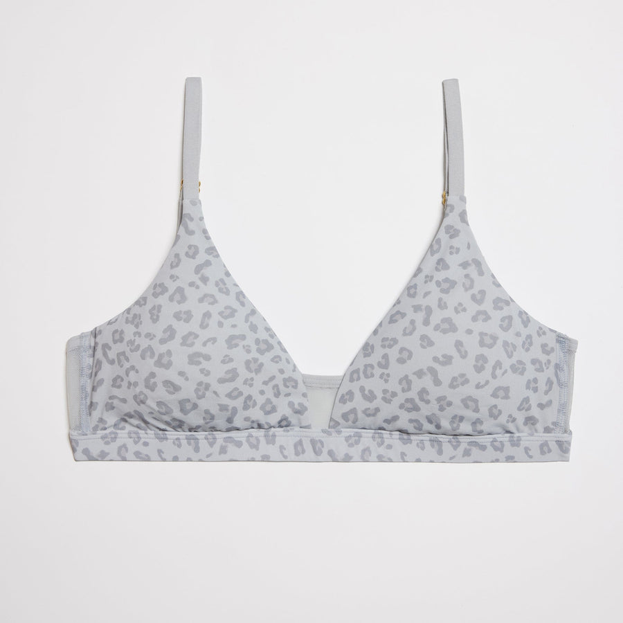 Limitless Wirefree Scoop Bra Slate Leo