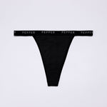 Supima® Cotton String Thong Black