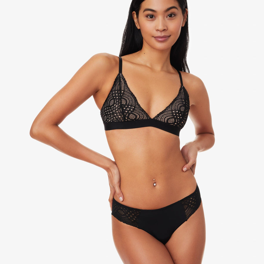 Lengerie Brassiere Sexy Lace Triangle Bralette Top Comfort Short