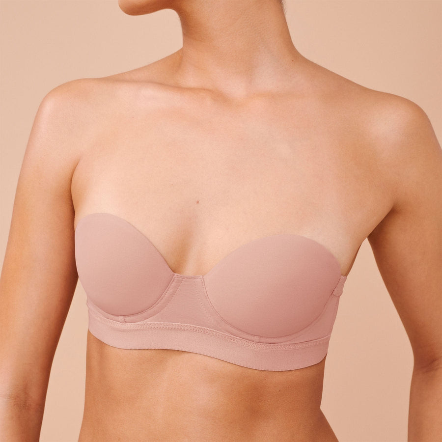 Rose Smoked Non-Padded Multiway Strapless Minimizer Underwire Bra